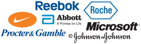 Reebok, Nike, Abbott, Roche, Procter & Gamble, Microsoft, Johnson & Johnson